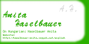 anita haselbauer business card